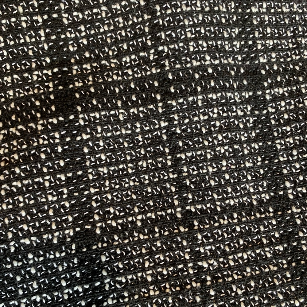 Tweed / plaid mid waist bodycon mini skirt in black / white - Picture 6 of 9